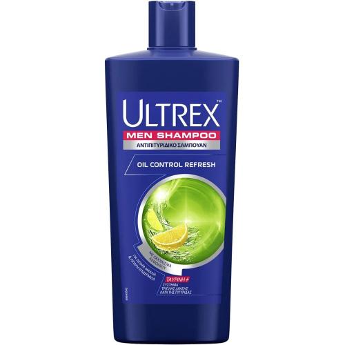 Ultrex Men Shampoo Anti Dandruff Oil Control Σαμπουάν Κατά της Πιτυρίδας για Έλεγχο της Λιπαρότητας του Τριχωτού με Εκχύλισμα Λεμονιού 610ml